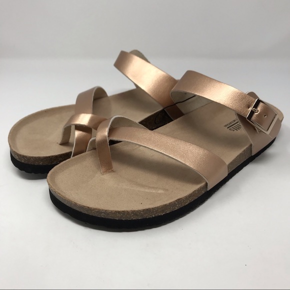white mountain rose gold sandals